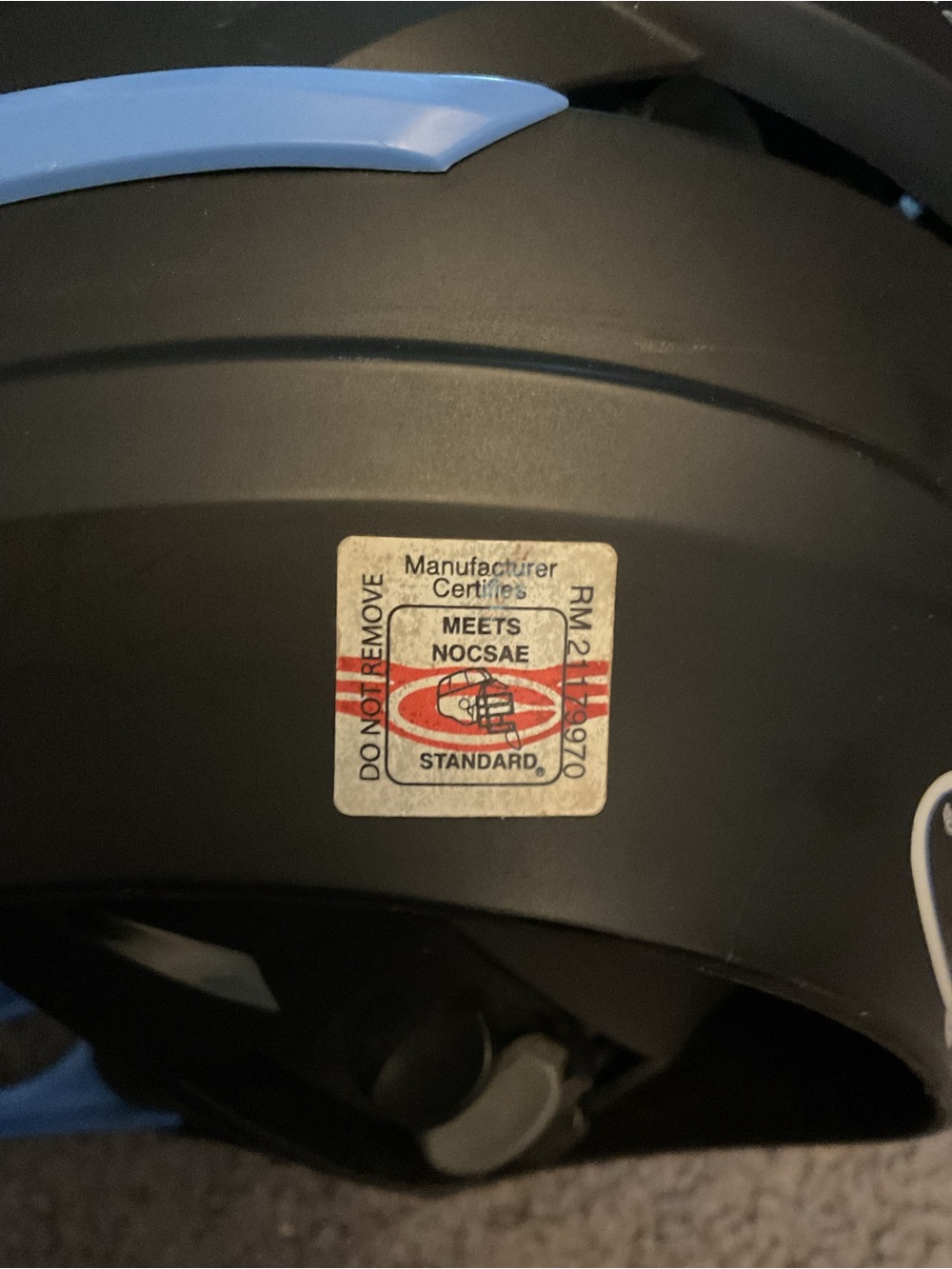 Final Sale! Cascade Vintage Blue Black Lacrosse Helmet Sporting Model R Guard - Picture 9 of 11